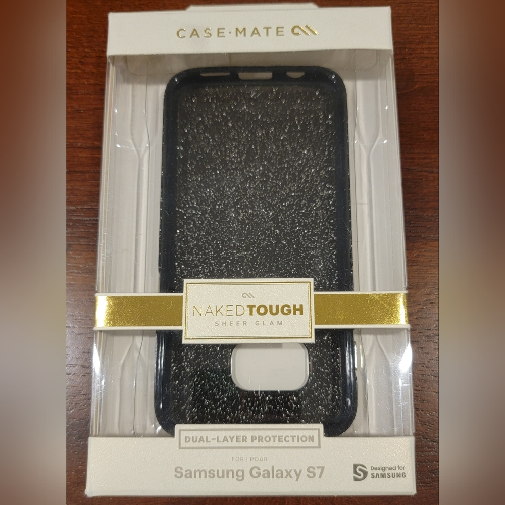 🆕️ CASE MATE SAMSUNG S7 NEW IN BOX BLACK GLITTER CASE